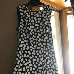 Black and white polka dot dress